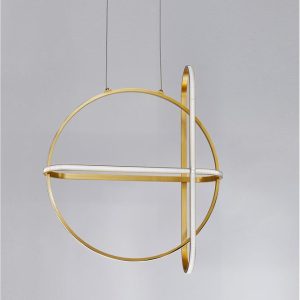 Alternative view of Moderna LED visilica ARTE Gold 48W – Zlatna viseća svjetiljka za dnevni boravak i trpezariju