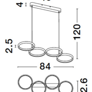 Alternative view of Visilica MAGNUS zlatna