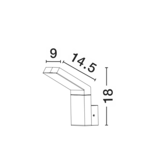 Alternative view of Vanjska zidna svjetiljka PARK, LED 6W, 350lm, 3000K, IP54, tamno siva