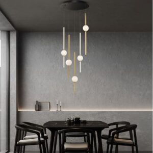 Alternative view of Visilica ACROBAT, LED 60W, 3000K, PROM 520, crna zlatna bijela