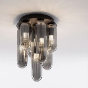 Alternative view of Stropna svjetiljka GUSTAVE, LED G9, max 7x5W, PROM 230, crna dim siva