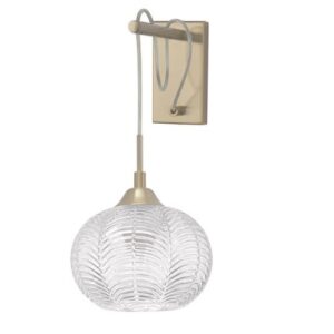 Zidna svjetiljka Vario, LED E27, max 1x12W, PROM 190, zlatna prozirna