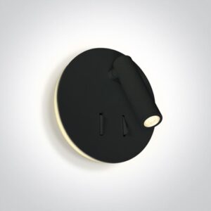 Zidna svjetiljka LED 3W+5W BACK LIGHT WW IP20 230V crna  ONE LIGHT