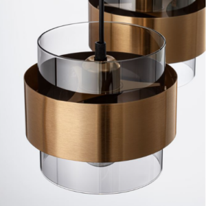 Alternative view of SIANNA VISLICA E27 /IP20/MESING ZLATNA & SMOKY  NOVA LUCE