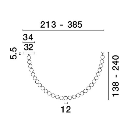 NOVA LUCE VISILICA IFOS 119W LED 3000K 9186813 - Slika 2
