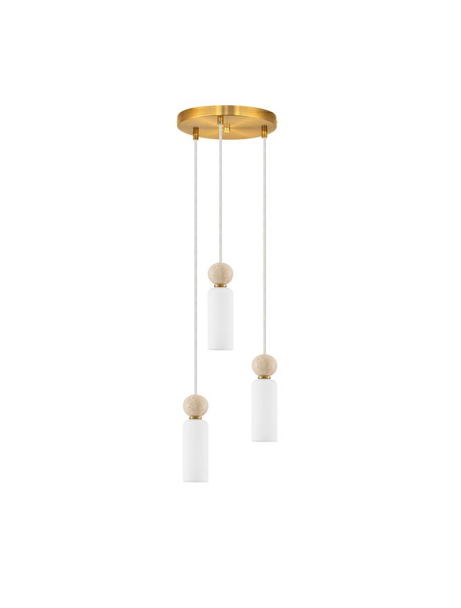 Nova Luce FILOMENA 9019785 – elegantna viseća lampa sa prirodnim travertinom