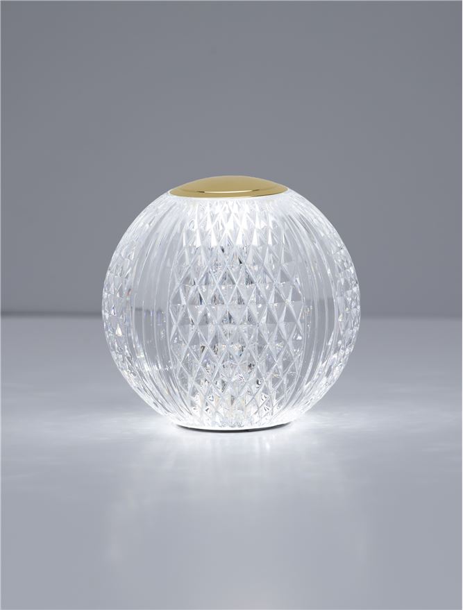 Nova Luce BRILLANTE LED stolna lampa – zlatna - Slika 2