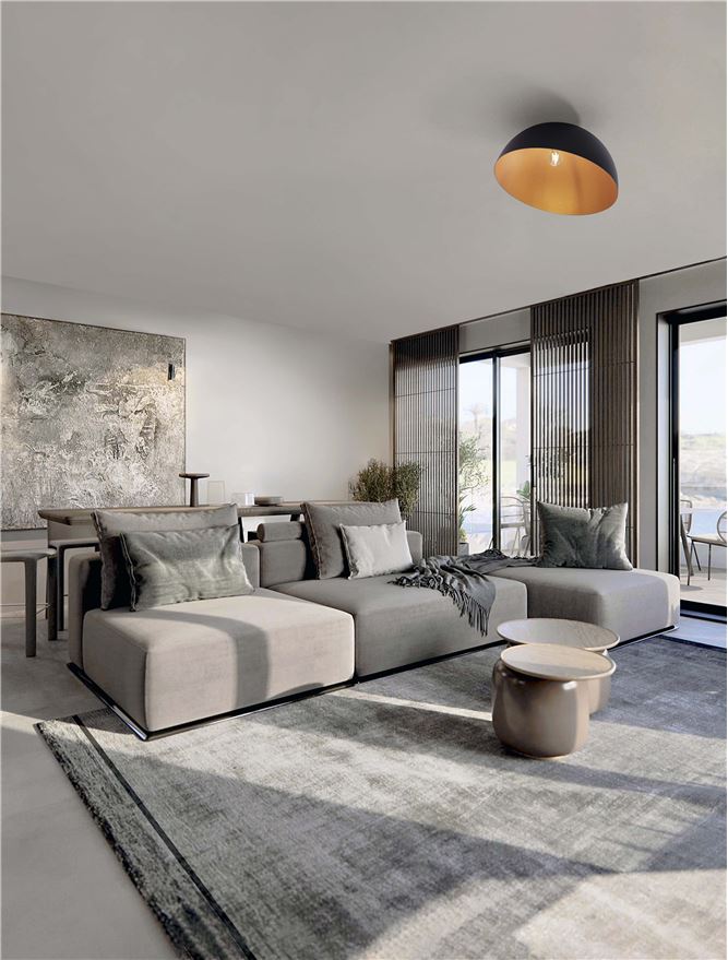 Nova Luce ONIA LED plafonska lampa – crna/zlatna, E27 - Slika 4