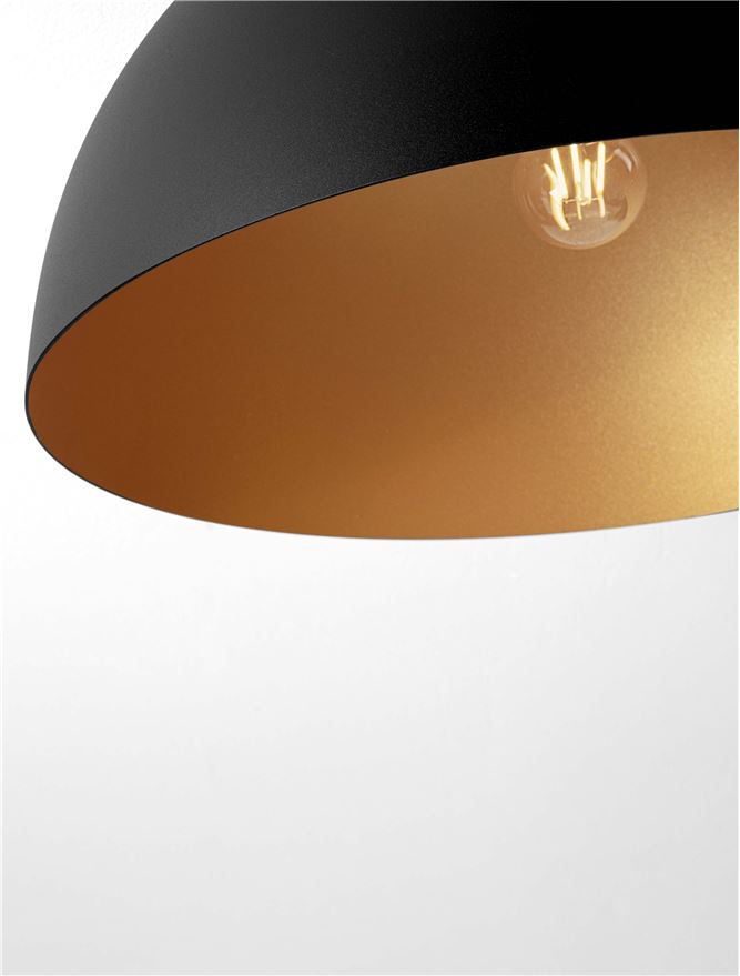 Nova Luce ONIA LED plafonska lampa – crna/zlatna, E27 - Slika 2