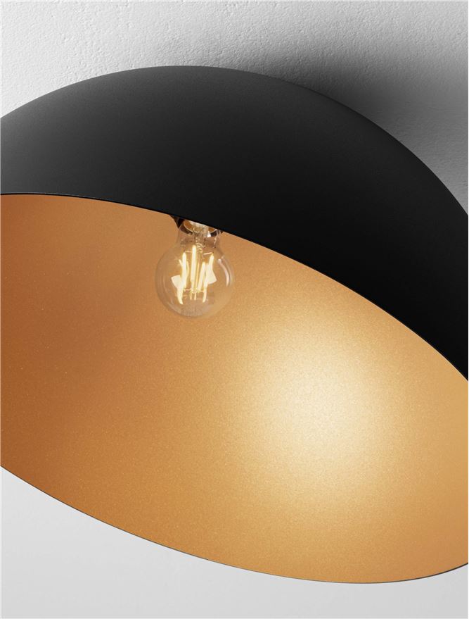 Nova Luce ONIA LED plafonska lampa – crna/zlatna, E27 - Slika 3