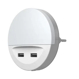 EDVANCE Lunetta USB – LED noćno svjetlo s USB punjačem