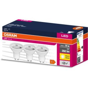 LED sijalica 4.5W (35W) 350lm 2700K pak. 3 kom OSRAM